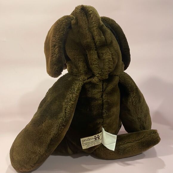 Vintage Wrinkles The Dog Hand Puppet Plush Stuffed Ganz Chocolate Brown 1981 18" - Picture 4 of 10